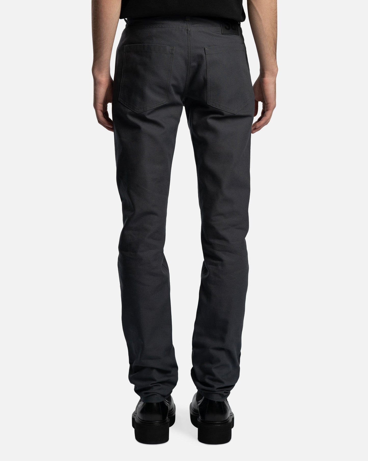 Raf Simons Men's Jeans Slim Fit Denim in Dark Grey