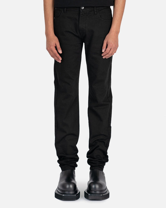 Raf Simons Men's Pants Slim Fit Denim Pants in Black
