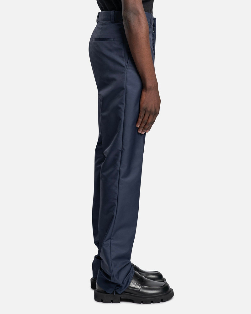 Botter Men's Pants Slim Fit Trousers with Zipped Hem in Parley Gabardine Navy