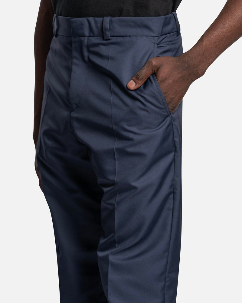 Botter Men's Pants Slim Fit Trousers with Zipped Hem in Parley Gabardine Navy