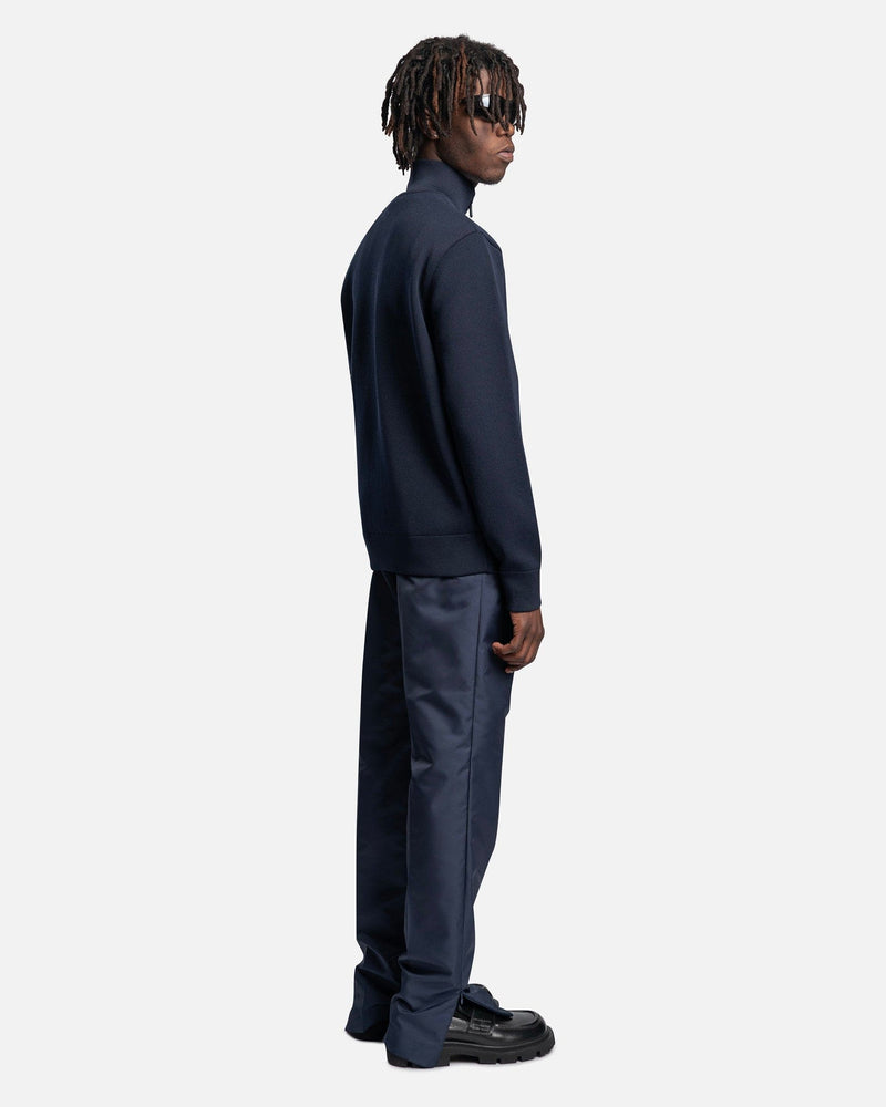 Botter Men's Pants Slim Fit Trousers with Zipped Hem in Parley Gabardine Navy