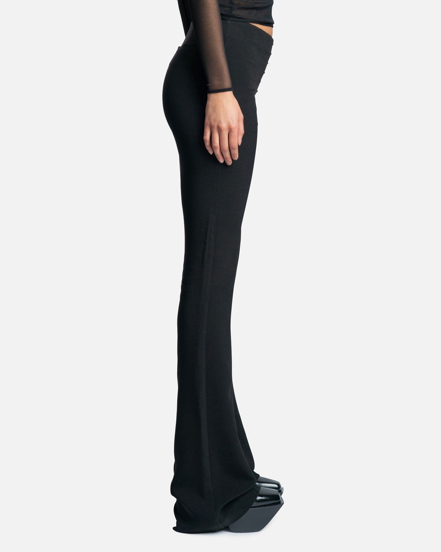 Blumarine Women Pants Slim Pants with Hooks in Black