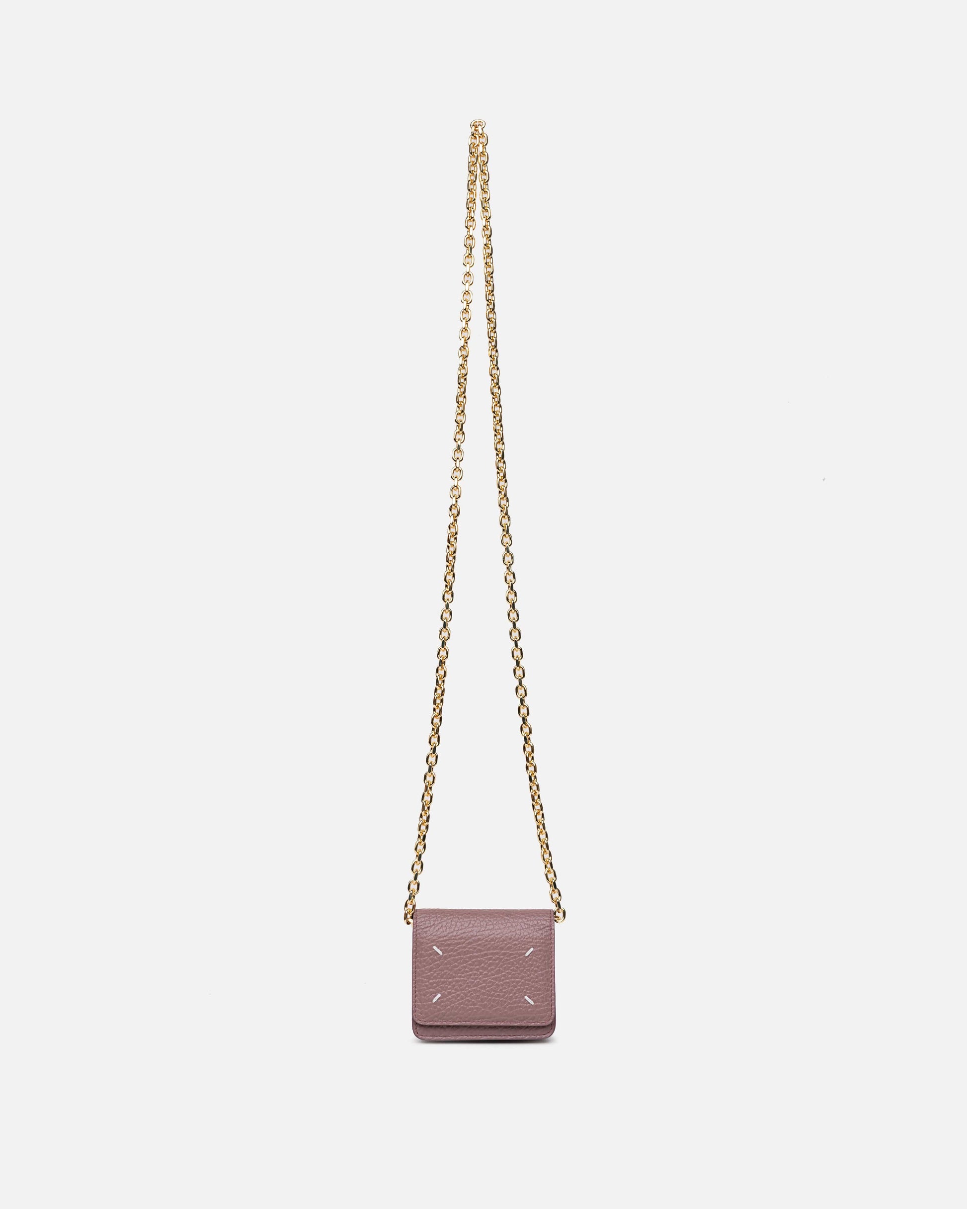 Maison Margiela Leather Goods Small Chain Wallet in Pink