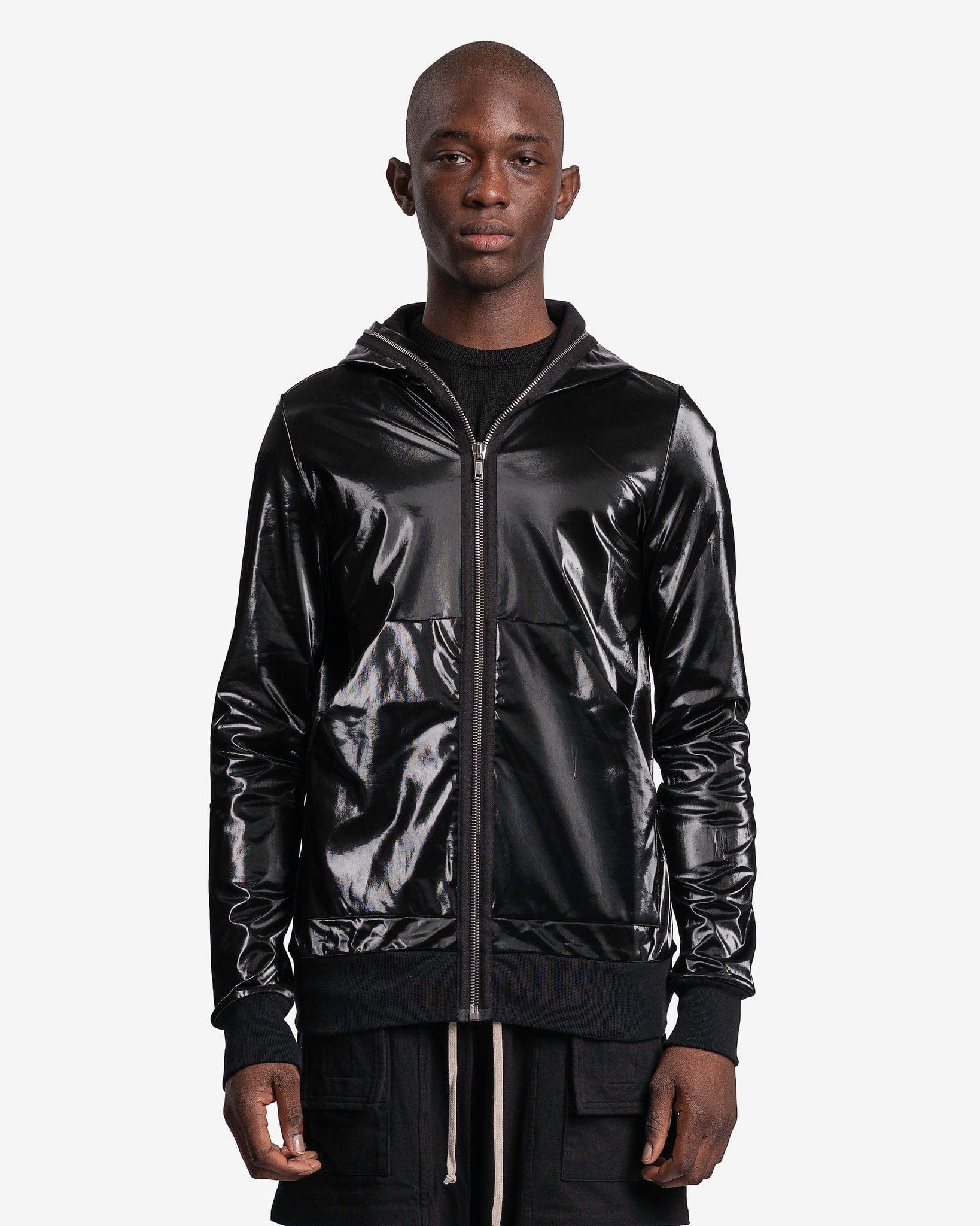 Rick Owens DRKSHDW Men's Sweatshirts Small Gimp Hoodie in Black