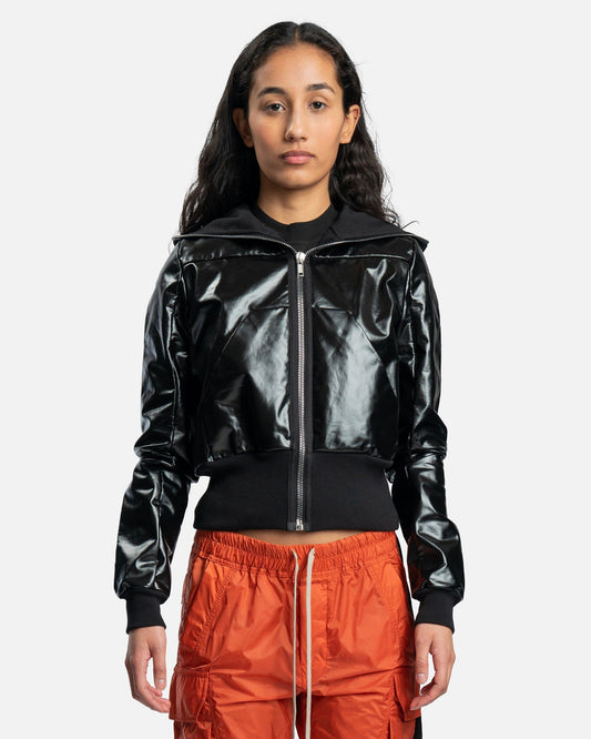 Rick Owens DRKSHDW Women's Sweatshirts Small Gimp Hoodie in Black