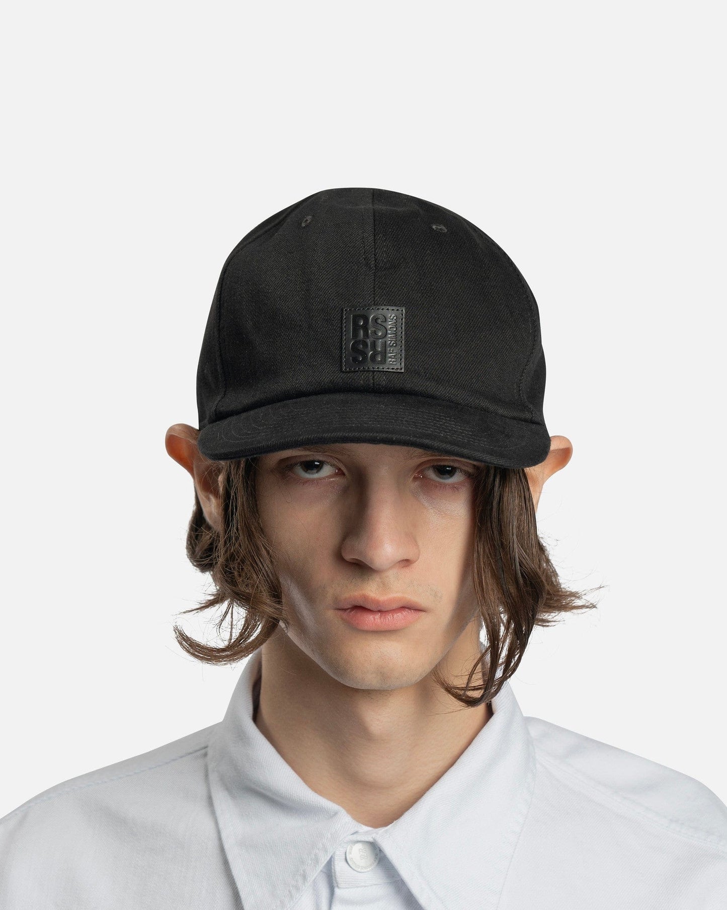 Raf Simons Men's Hats O/S Small Leather Patch Hat in Black