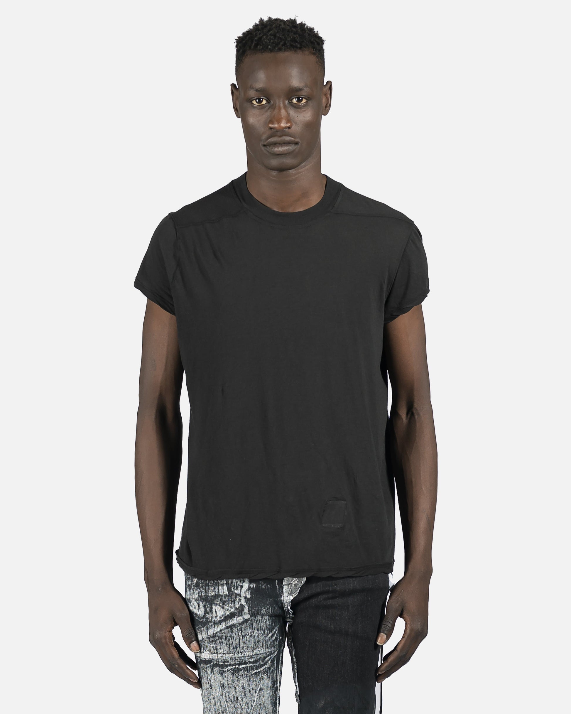 Rick Owens DRKSHDW Men's T-Shirts Small Level Tee in Black
