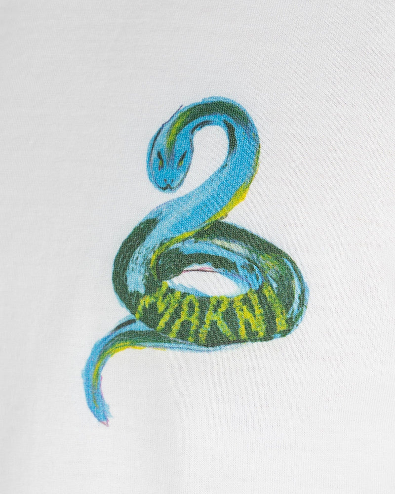 Marni Men's T-Shirts Snake Graphic T-Shirt in Lily White