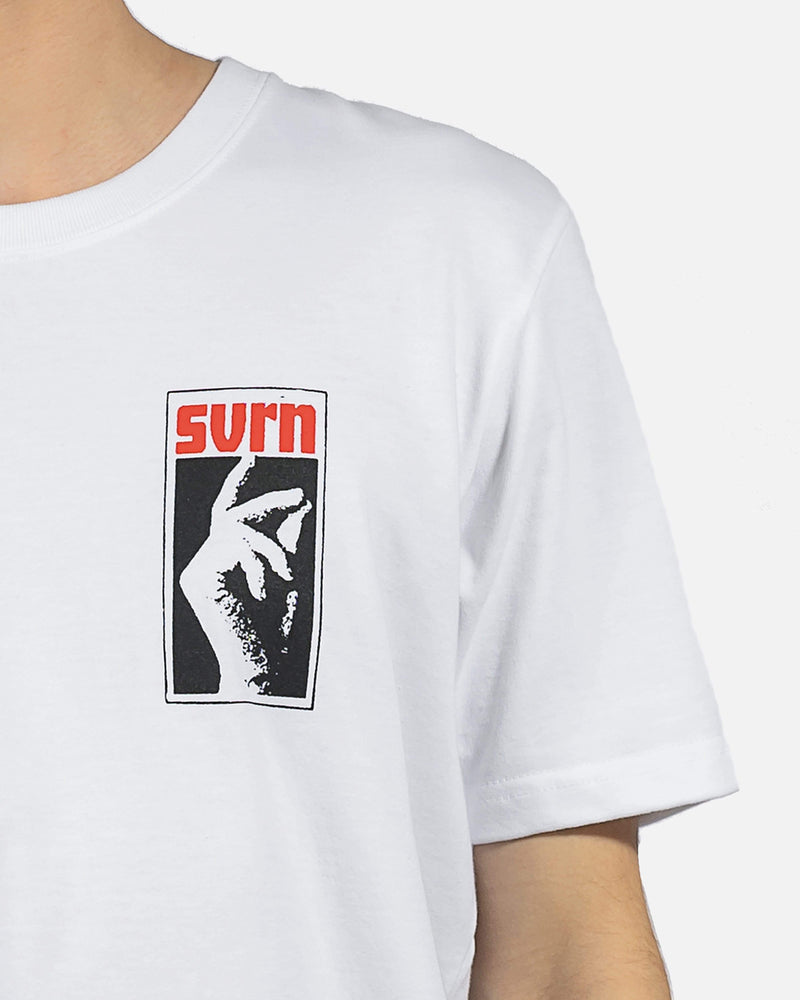 SVRN Men's T-Shirts Snap T-Shirt in White