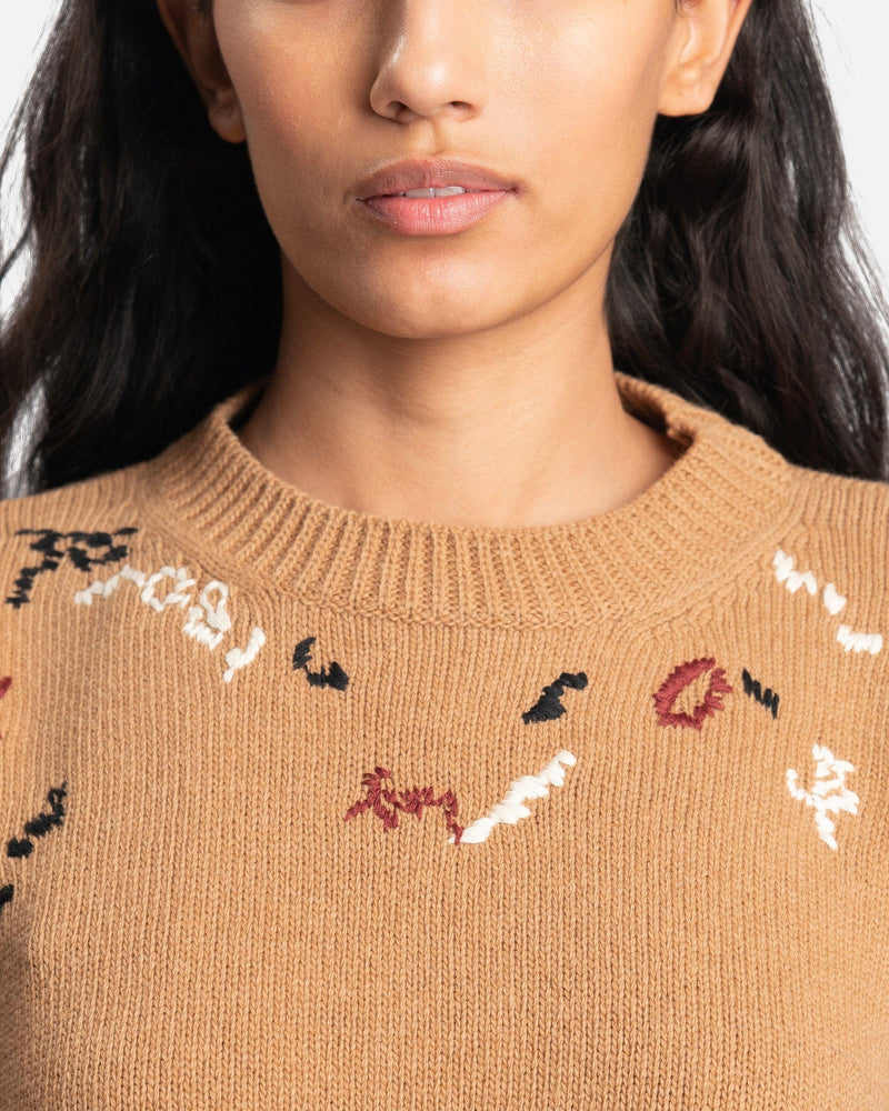 Marni Women's Sweater Soft Wool Knit Sweater In Dune