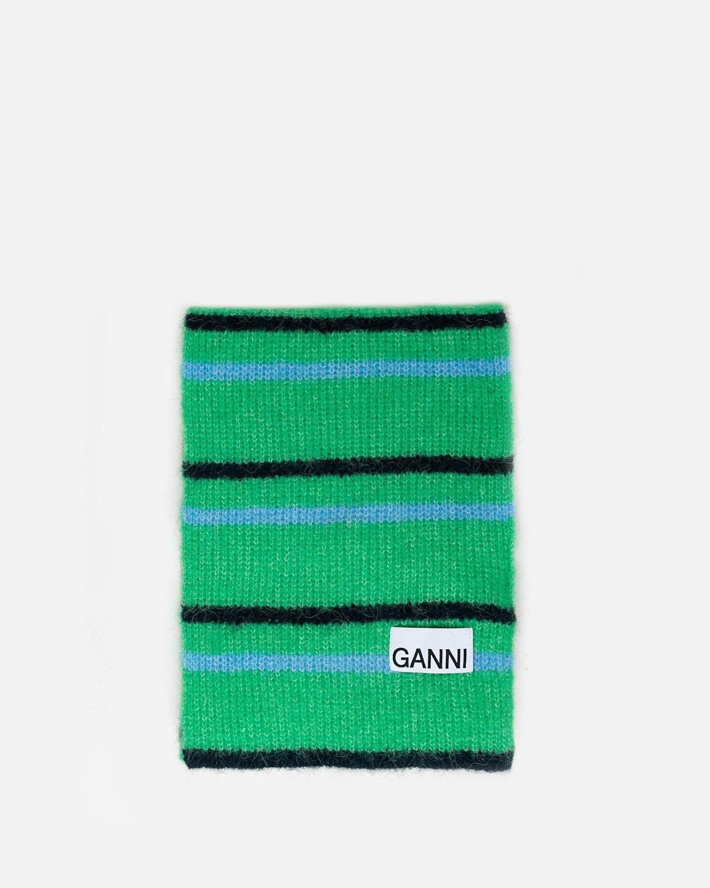 Ganni Scarves Soft Wool Scarf in Kelly Green