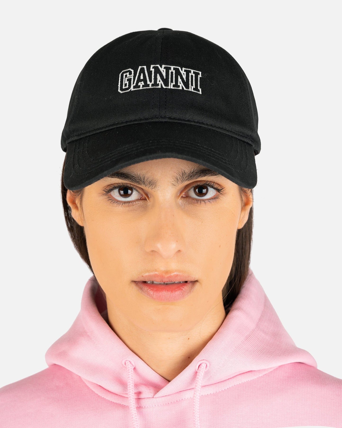 Ganni Women's Hats Software Heavy Cotton Cap in Phantom