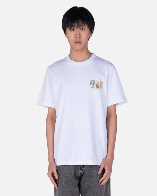 Casablanca Mens T-Shirt Souvenirs De Vacanes Jersey T-Shirt in White