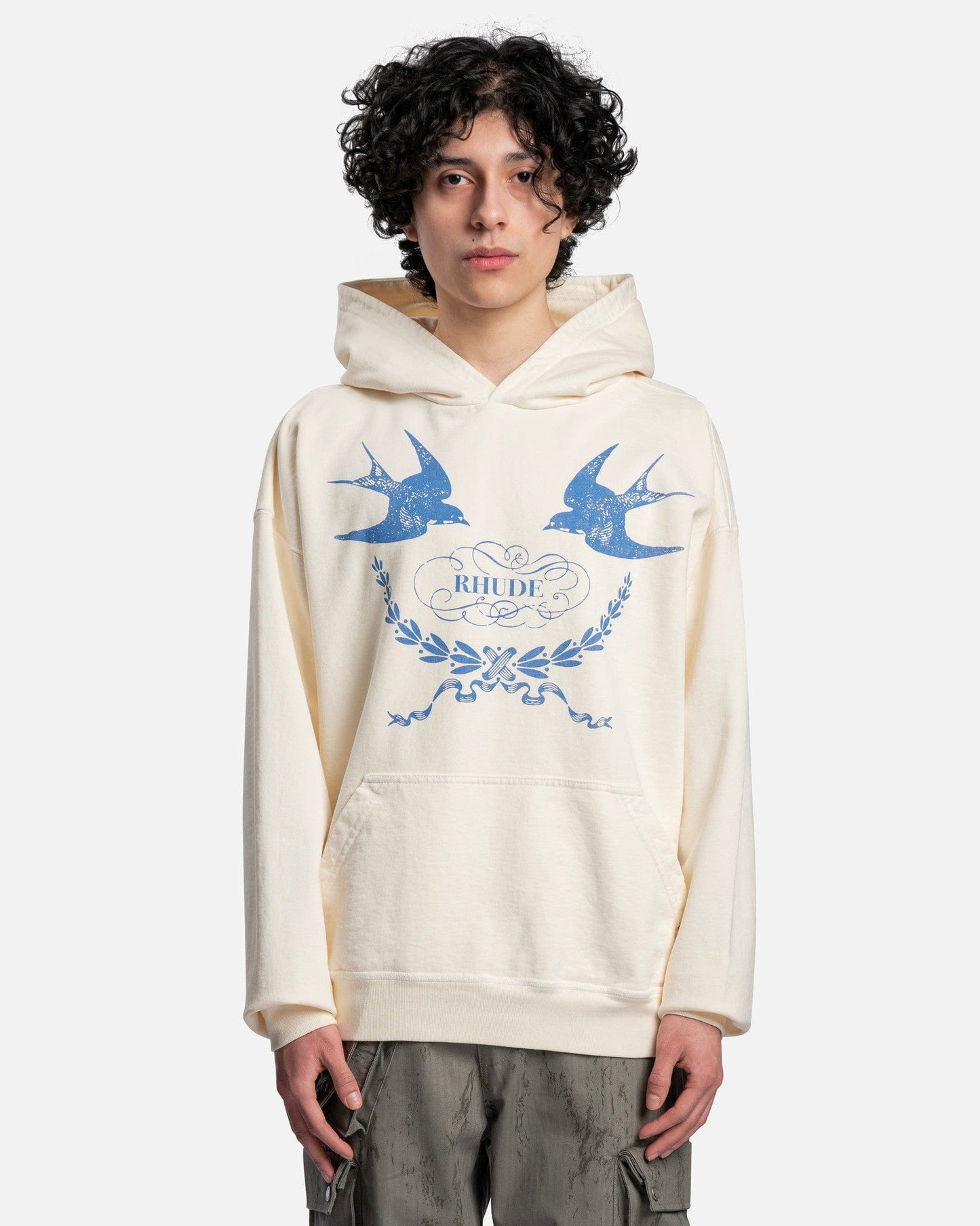 Rhude Men's Sweatshirts Sparrow Hoodie in Vintage White