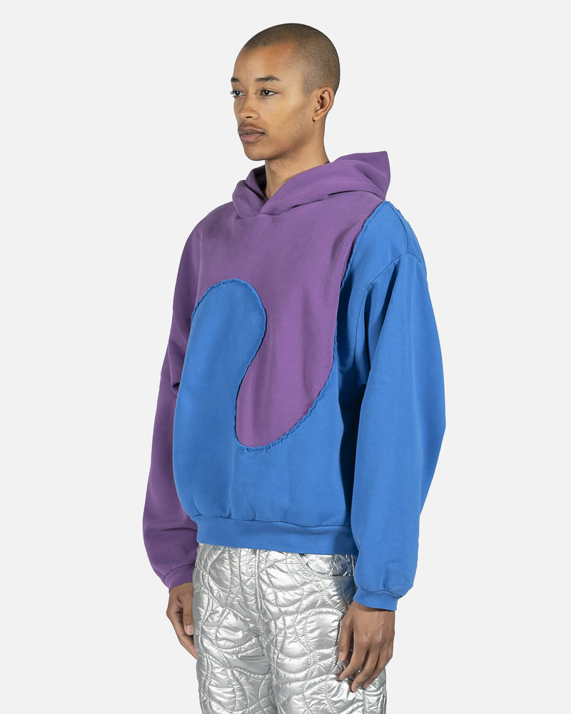 ERL Men's Sweatshirts Spiral Hoodie in Blue/Purple