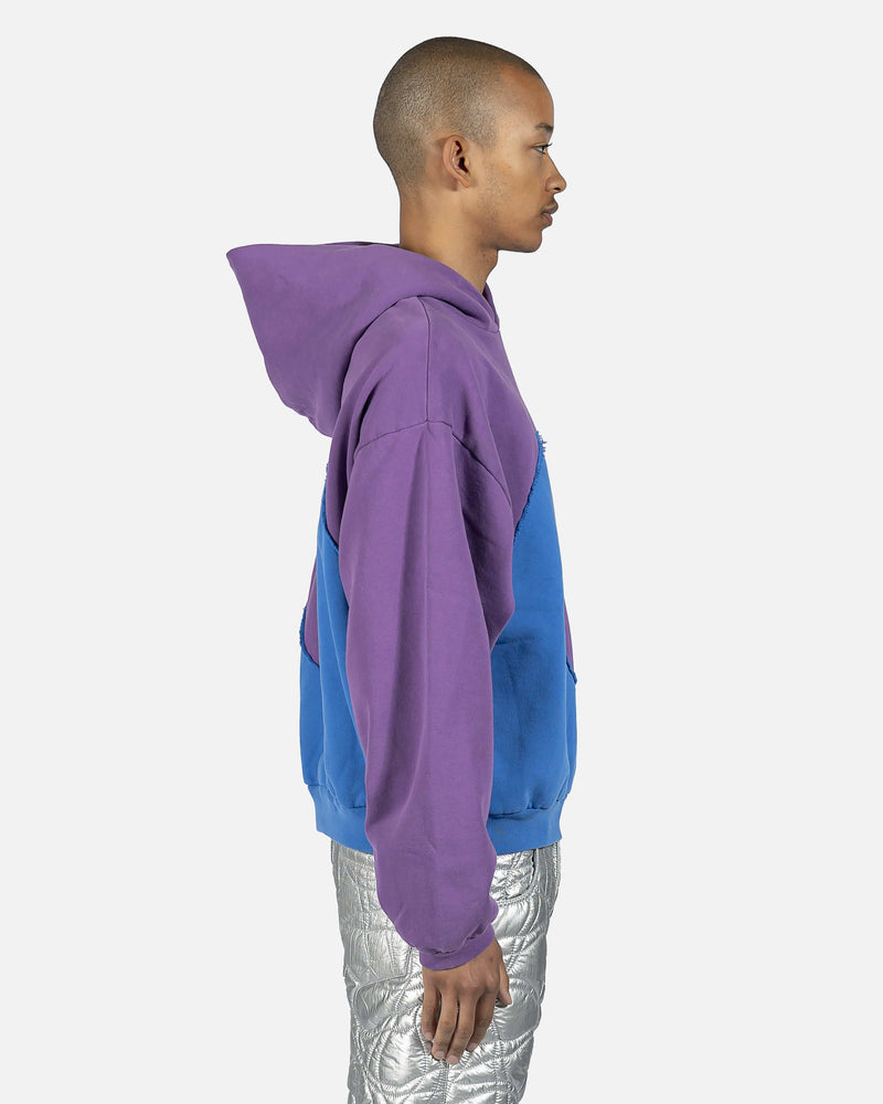 ERL Men's Sweatshirts Spiral Hoodie in Blue/Purple