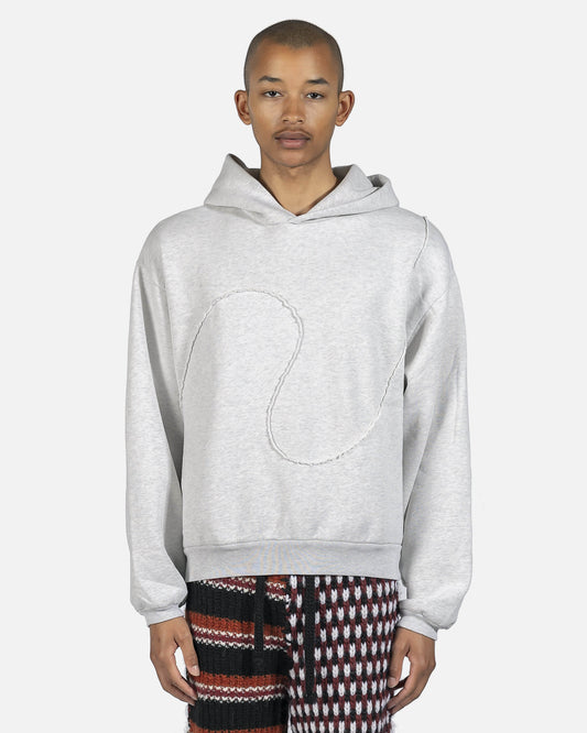 ERL Men's Sweatshirts Spiral Hoodie in Heather Grey
