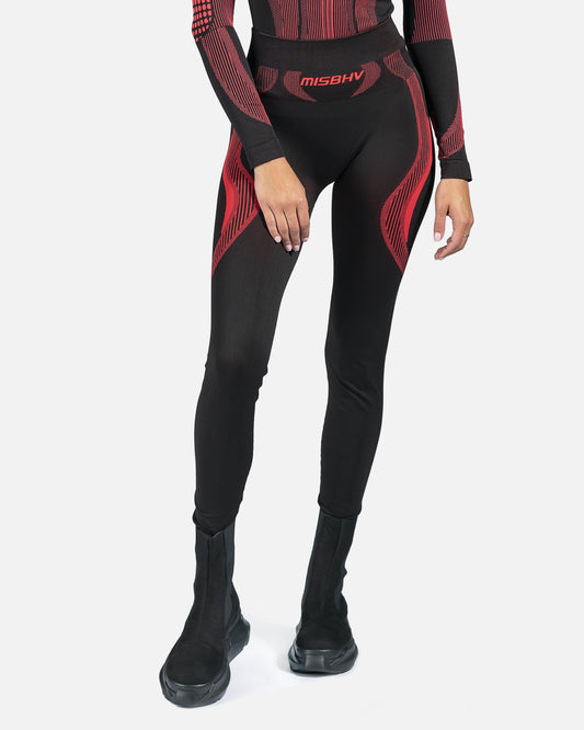 MISBHV Women Pants Sport Active Leggings in Black/Red