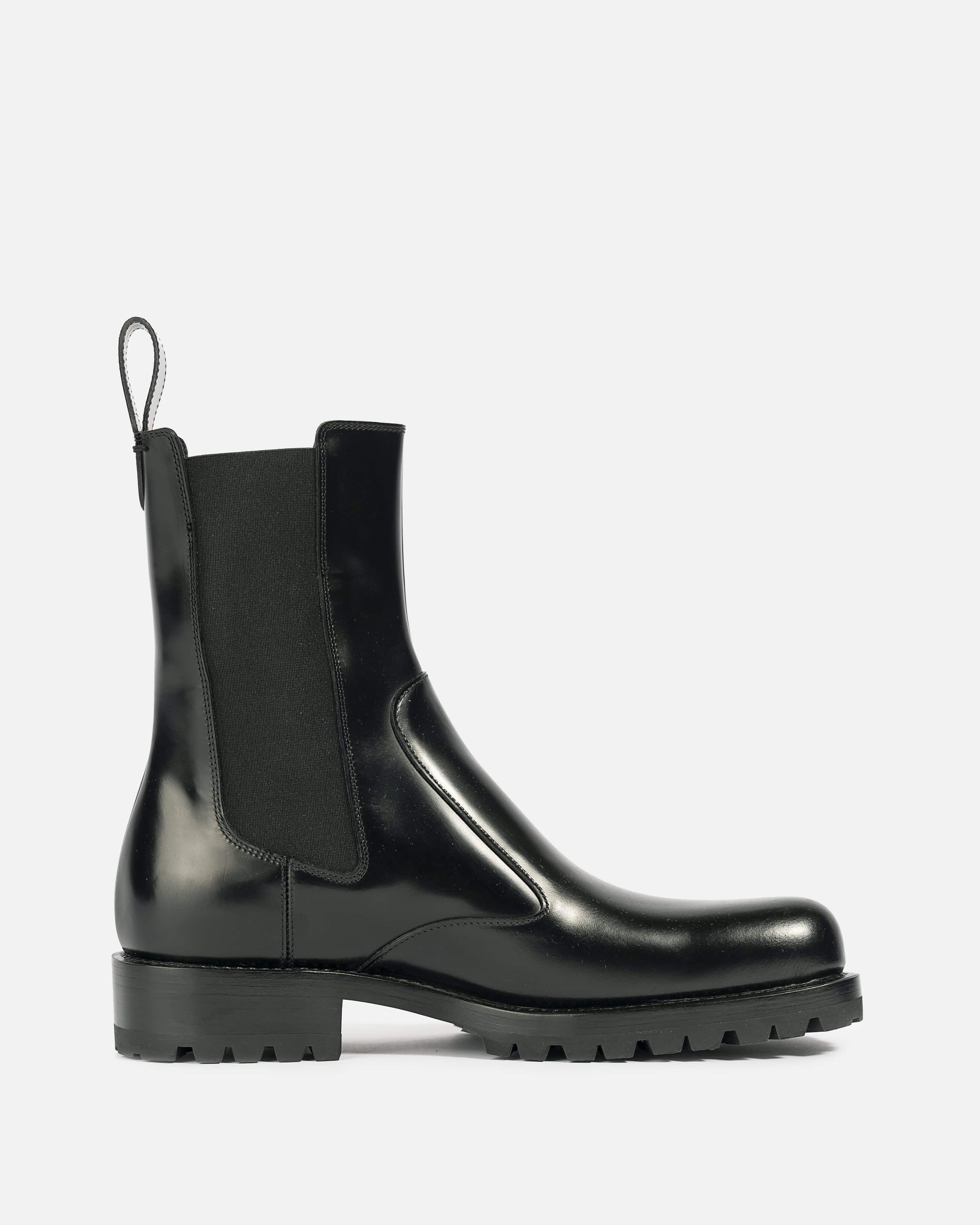 Dries Van Noten Men's Boots Square Toe Chelsea Boot in Black