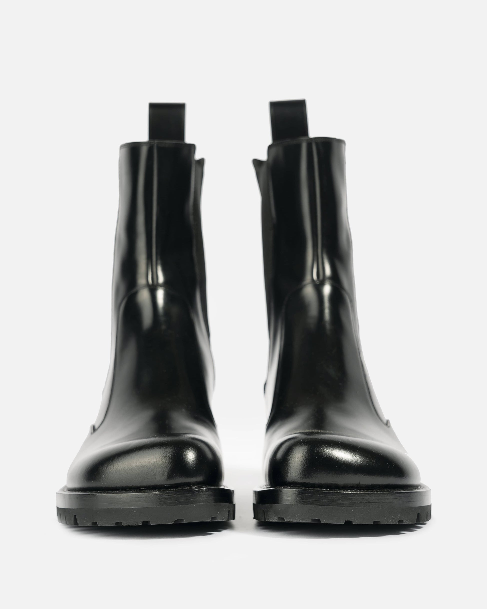 Dries Van Noten Men's Boots Square Toe Chelsea Boot in Black