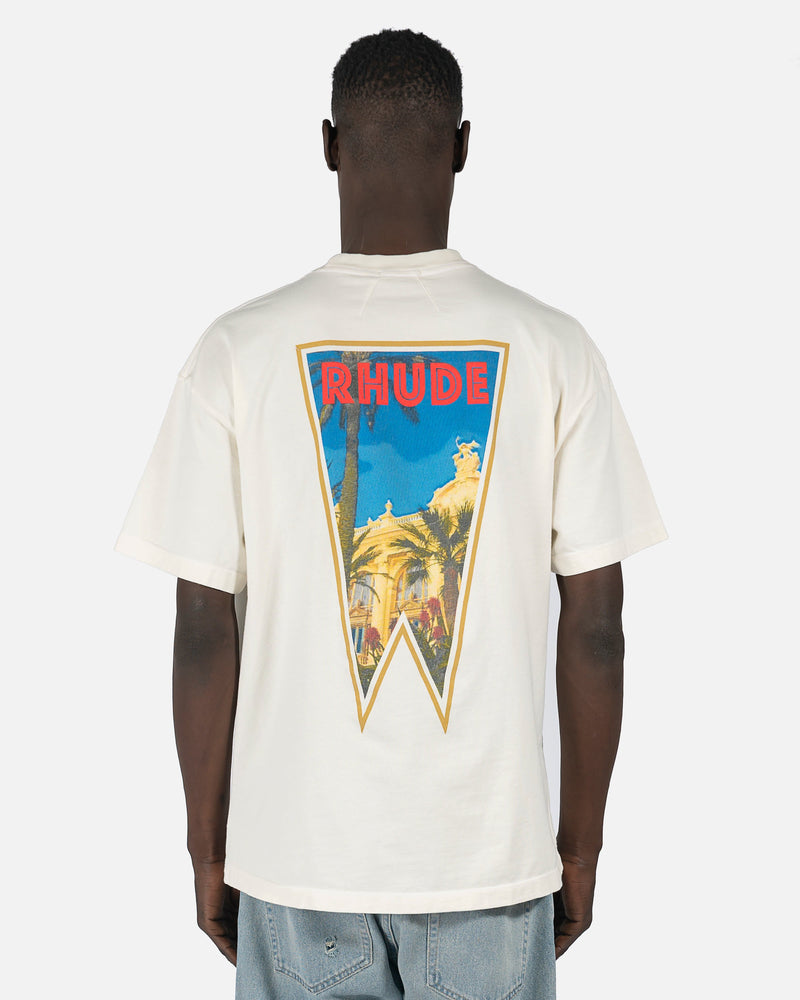 Rhude Men's T-Shirts Stamp T-Shirt in Vintage White