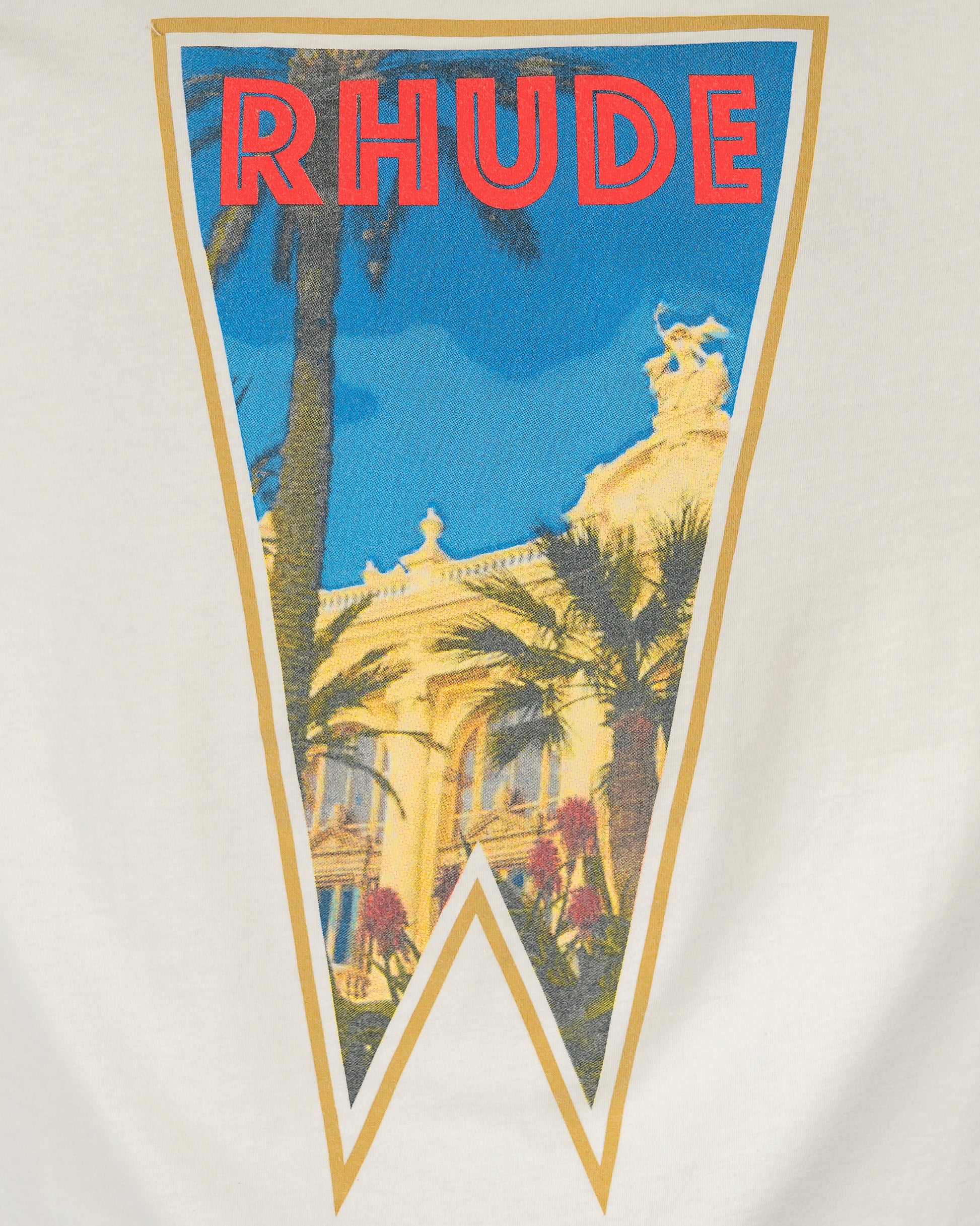 Rhude Men's T-Shirts Stamp T-Shirt in Vintage White