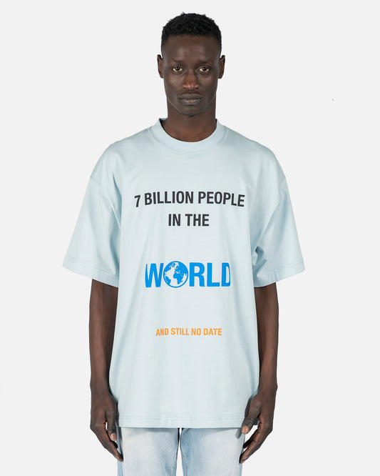 VETEMENTS Men's T-Shirts Still No Date T-Shirt in Baby Blue