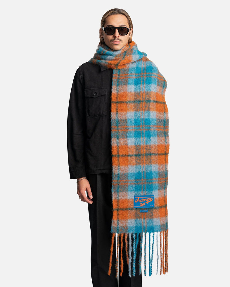 Andersson Bell Scarves Stola Big Check Scarf in Orange
