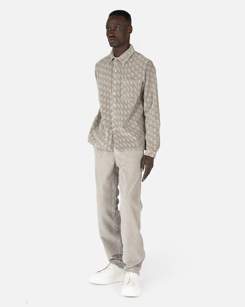 straight hem dress shirts FRAME Men's Straight Hem Plaid Shirt | Grey Plaid | Cotton