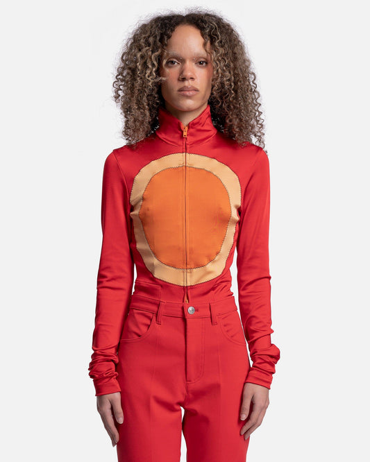 Marni Women Jackets Stretch Fluid Jersey Jacket in Fiery Red
