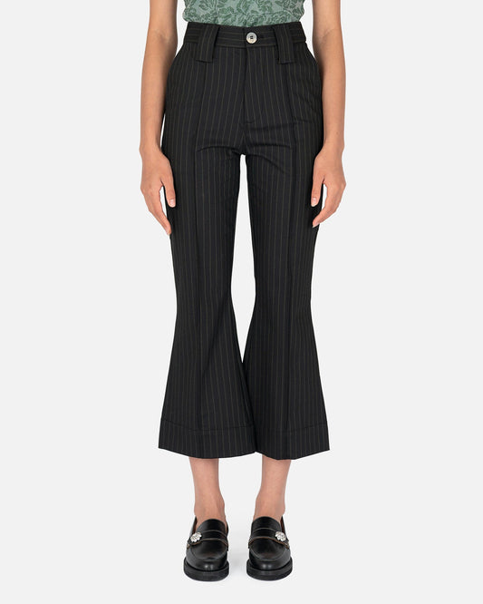 Ganni Women Pants Stretch Stripe Pant in Black