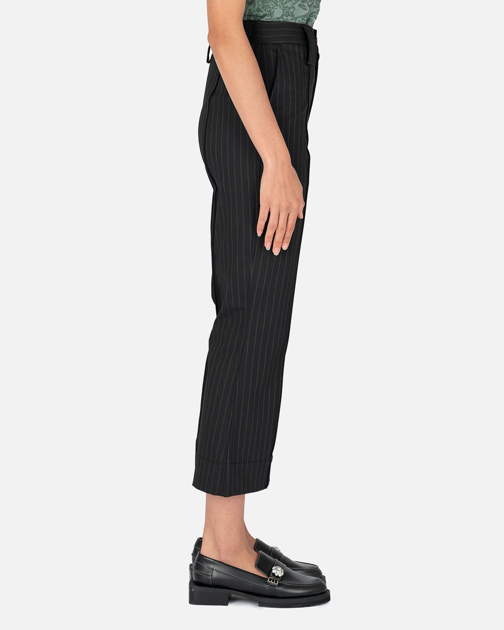 Ganni Women Pants Stretch Stripe Pant in Black