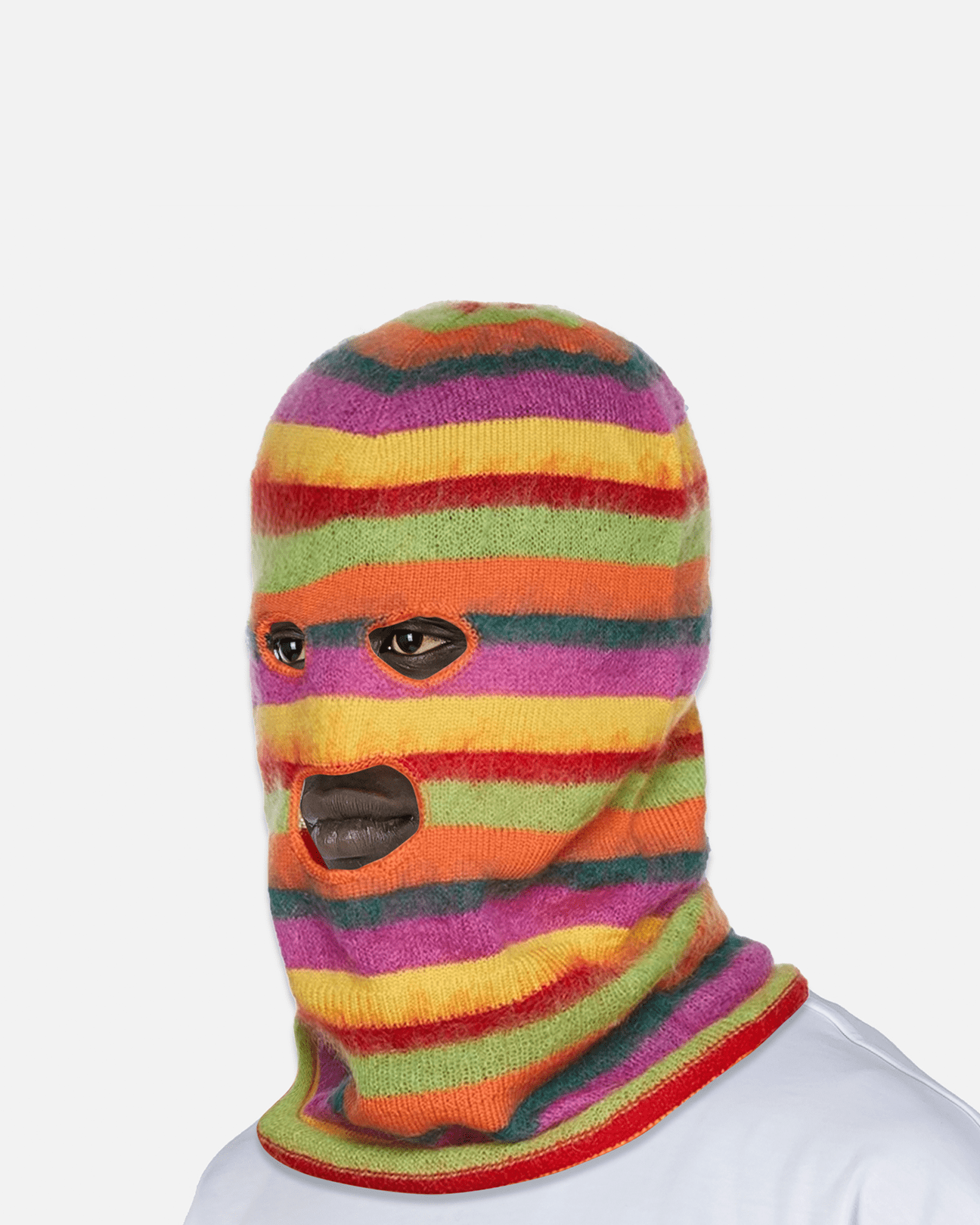 Marni Men's Hats Striped Balaclava in Multicolor