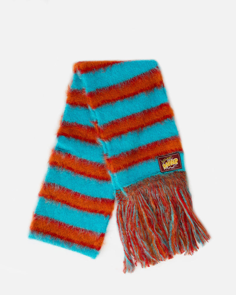 Marni Scarves Striped Mohair Scarf in Turquoise