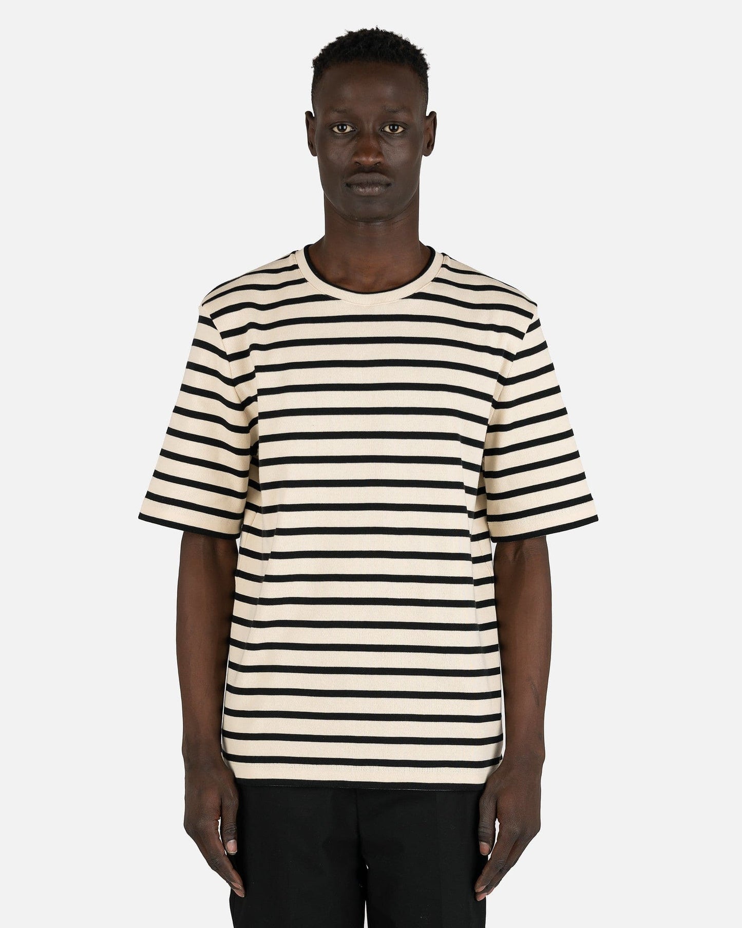 Jil Sander Men's T-Shirts Striped T-Shirt in Grey