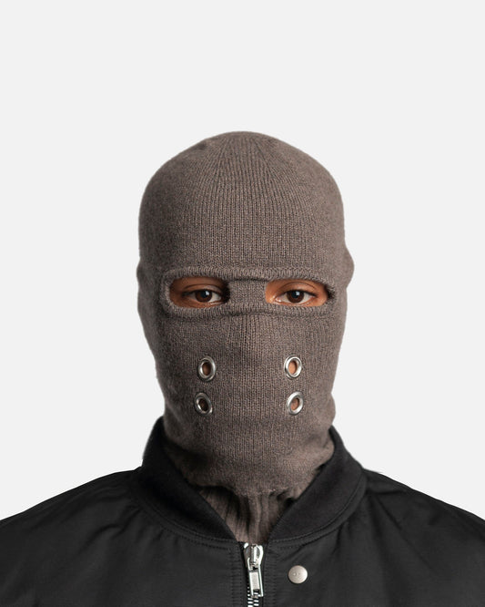 Rick Owens Men's Hats Strobe Balaclava in Dust