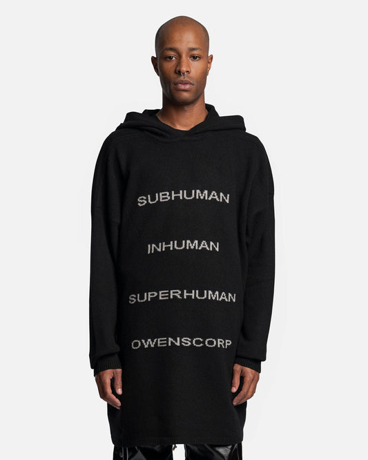 Rick Owens Men's Jackets Subhuman Hooded Tommy in Black/Pearl