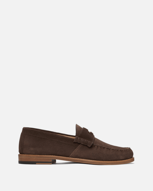 Rhude Men's Shoes Suede Penny Loafers in Brown