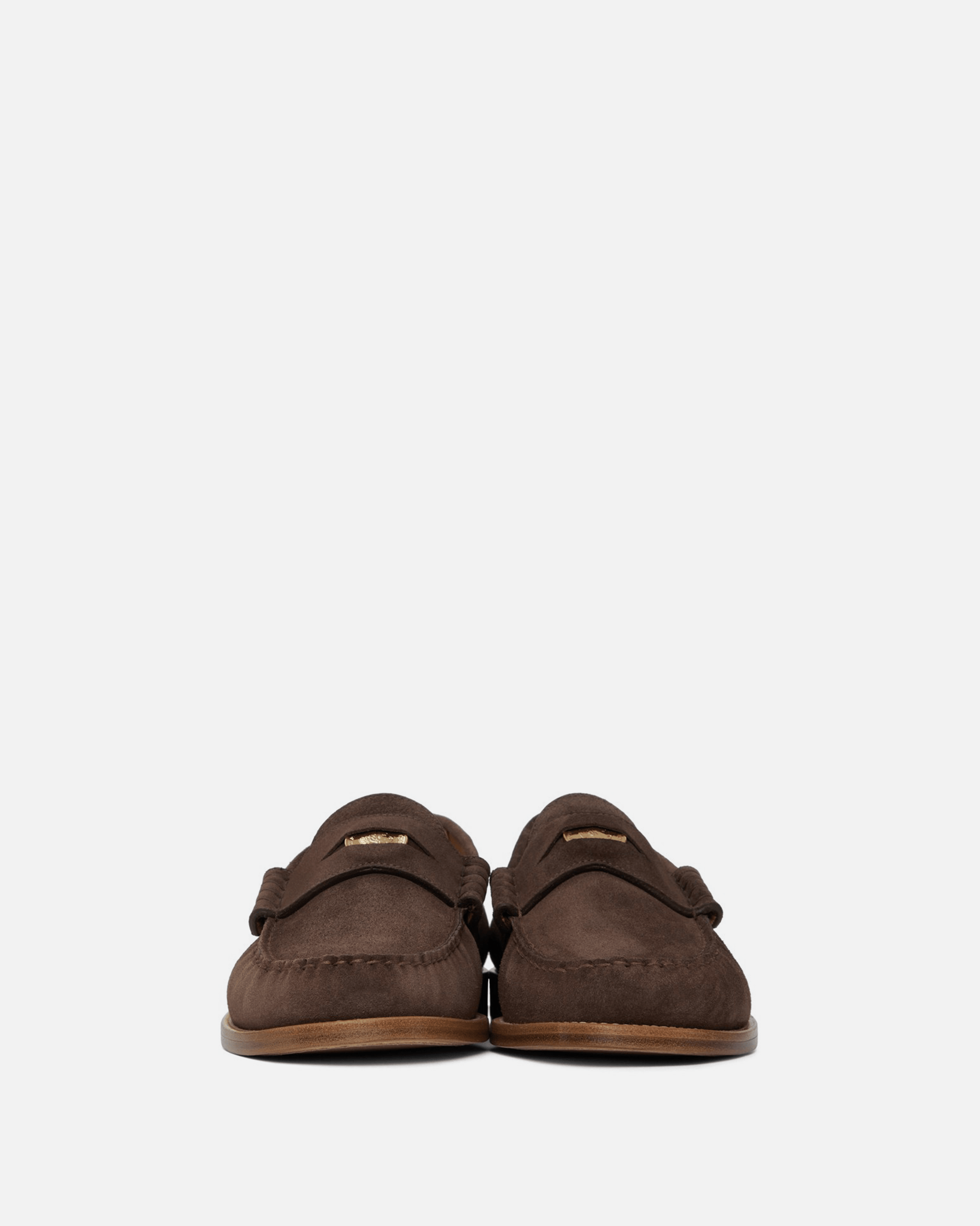 Rhude Men's Shoes Suede Penny Loafers in Brown