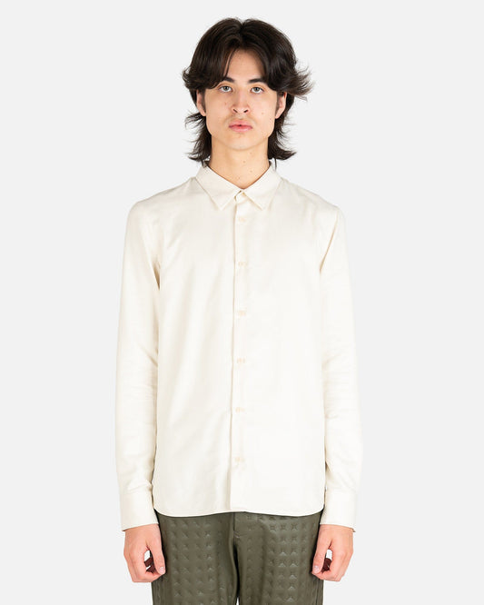 KANGHYUK Men's Shirts Suede Shirt in Off White