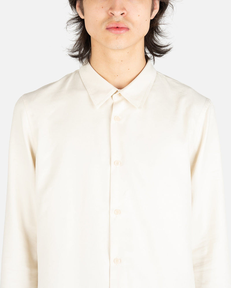 KANGHYUK Men's Shirts Suede Shirt in Off White