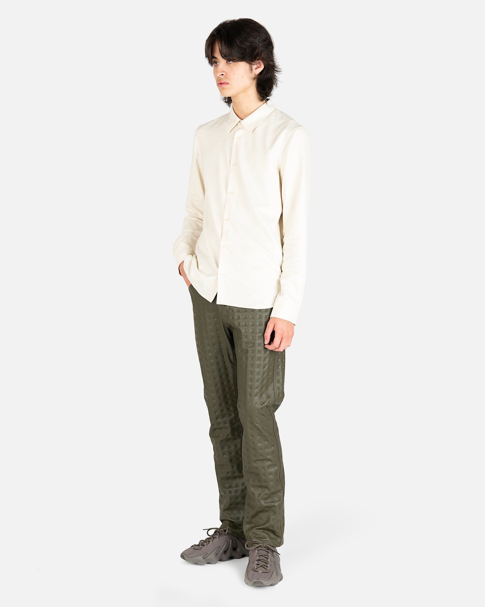 Suede Shirt in Off White – SVRN