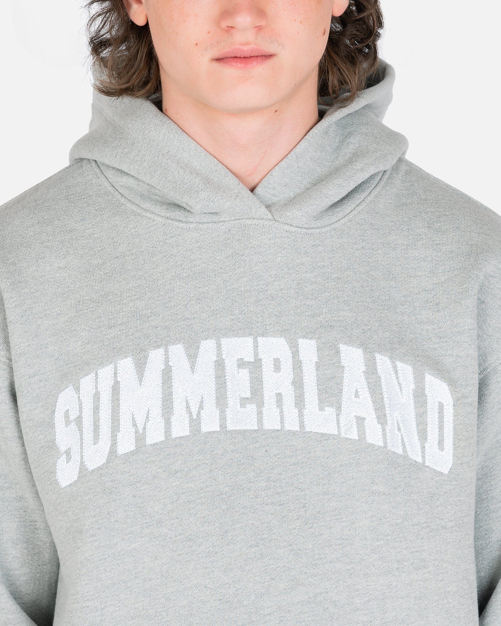 NAHMIAS Men's Sweatshirts Summerland Embroidered Hoodie in Grey