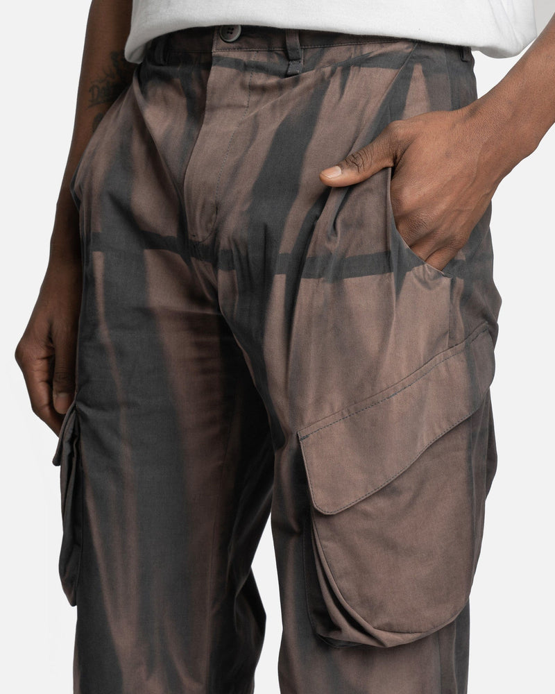 JiyongKim Men's Pants Sun-Bleached Straight Tuck Trousers in Grey