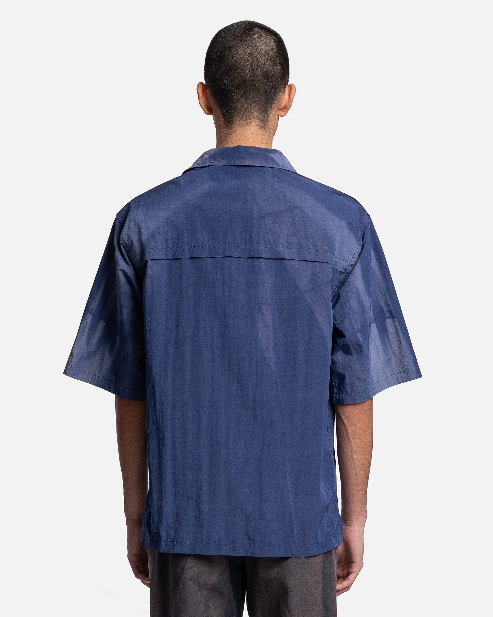 JiyongKim Men's Shirts Sun-Bleached Tailored Collar Shirt in Blue