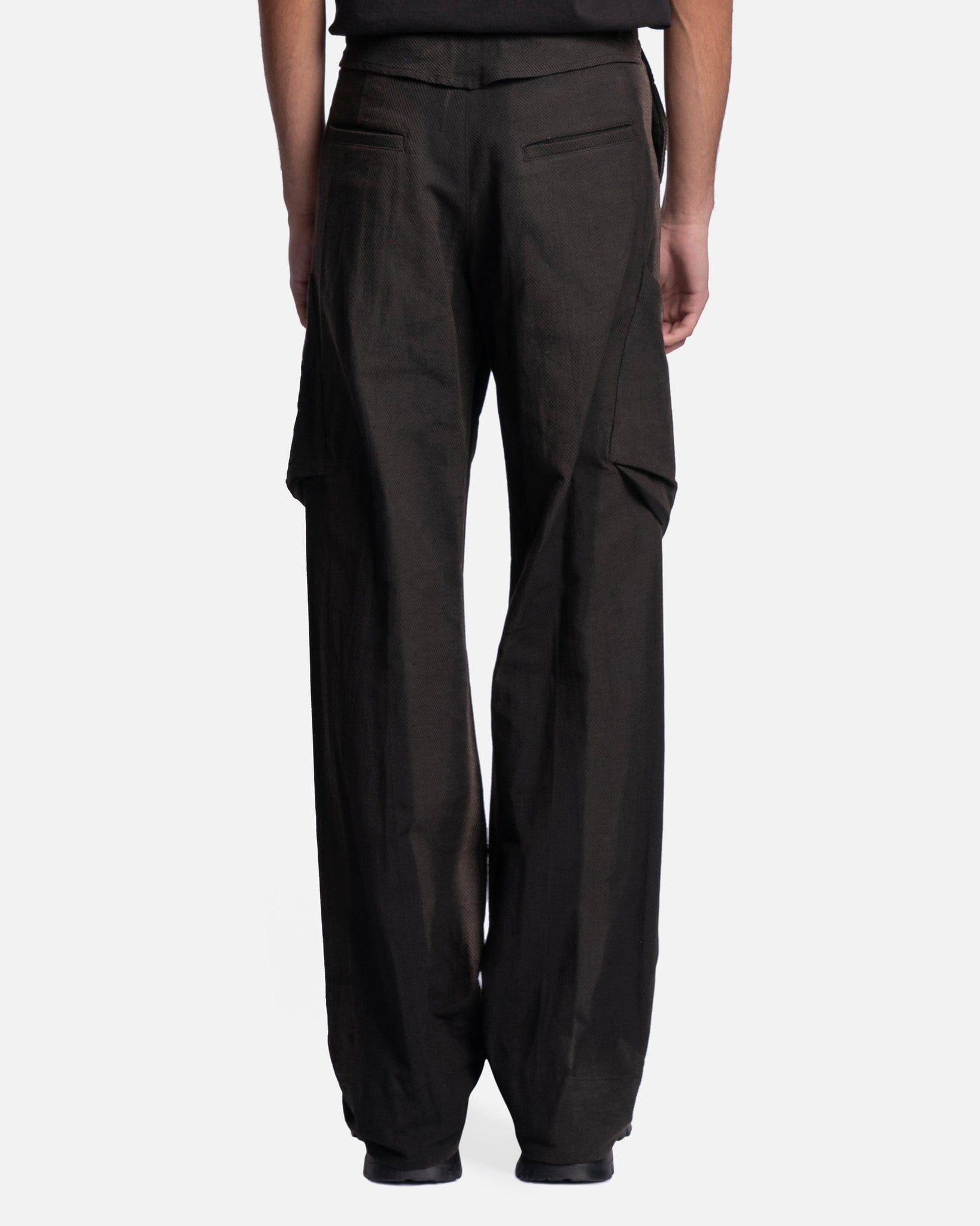 Sun-Bleached Twisted Trousers in Black – SVRN