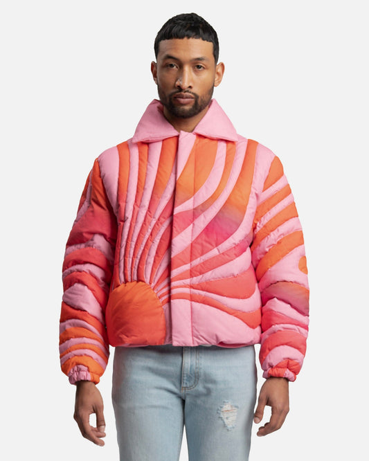 ERL Men's Jackets Sunset Puffer Coat in Pink