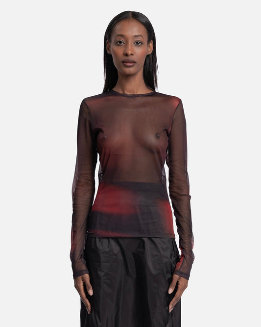Our Legacy Women Tops Super Slim Long Sleeve in Dark Lights Print