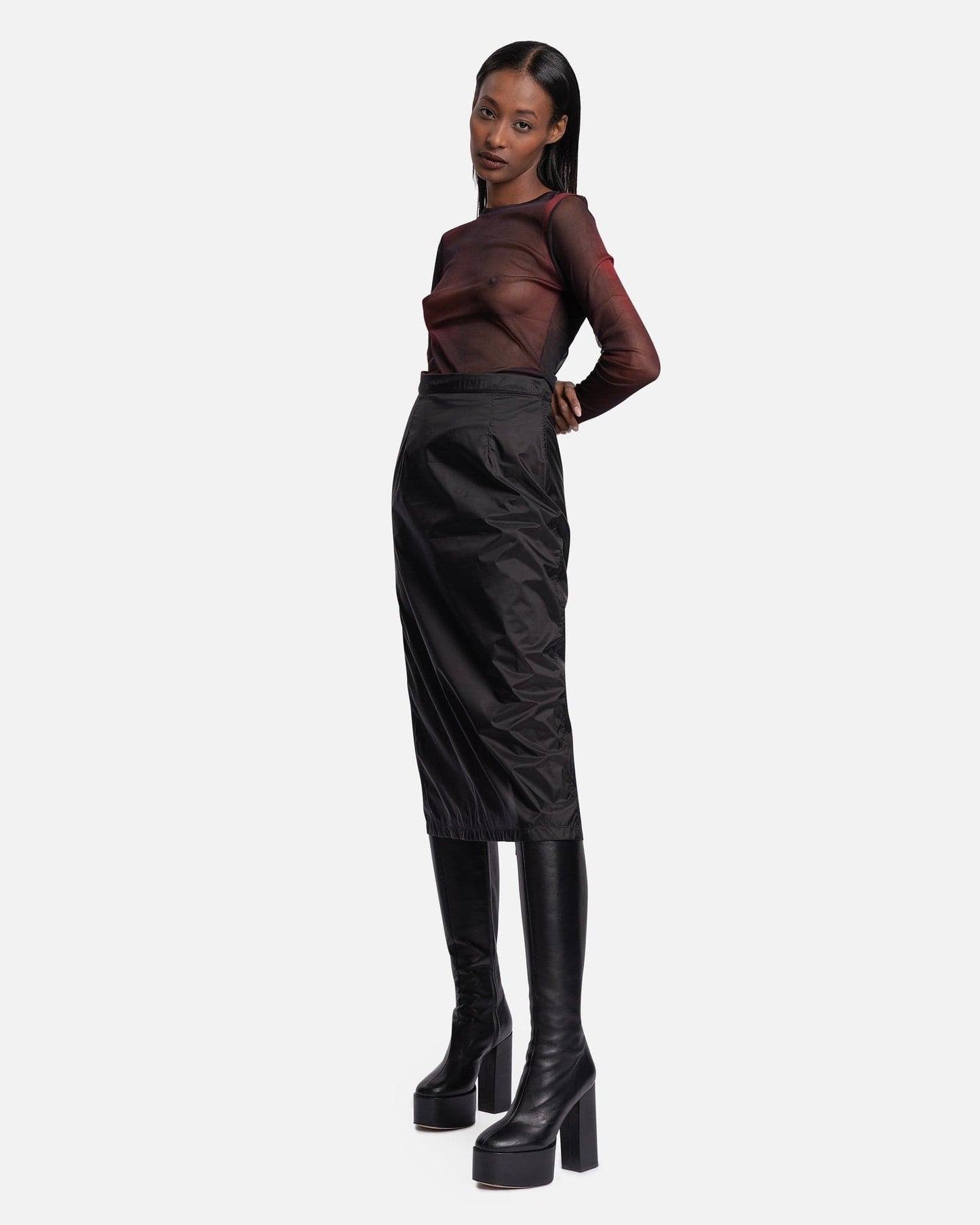 Our Legacy Women Tops Super Slim Long Sleeve in Dark Lights Print
