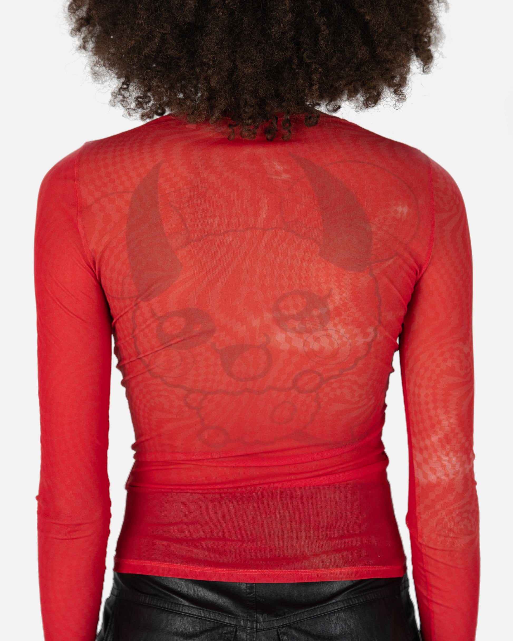 Our Legacy Women Tops Super Slim Longsleeve in Red Light Hypnosis Print
